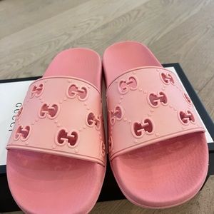Pink Gucci Slides